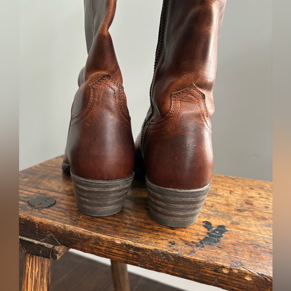 EUC ARIAT HACIENDA Equestrian Western Leather Brown Underlay Cowgirl Boots, 9 - Picture 10 of 16